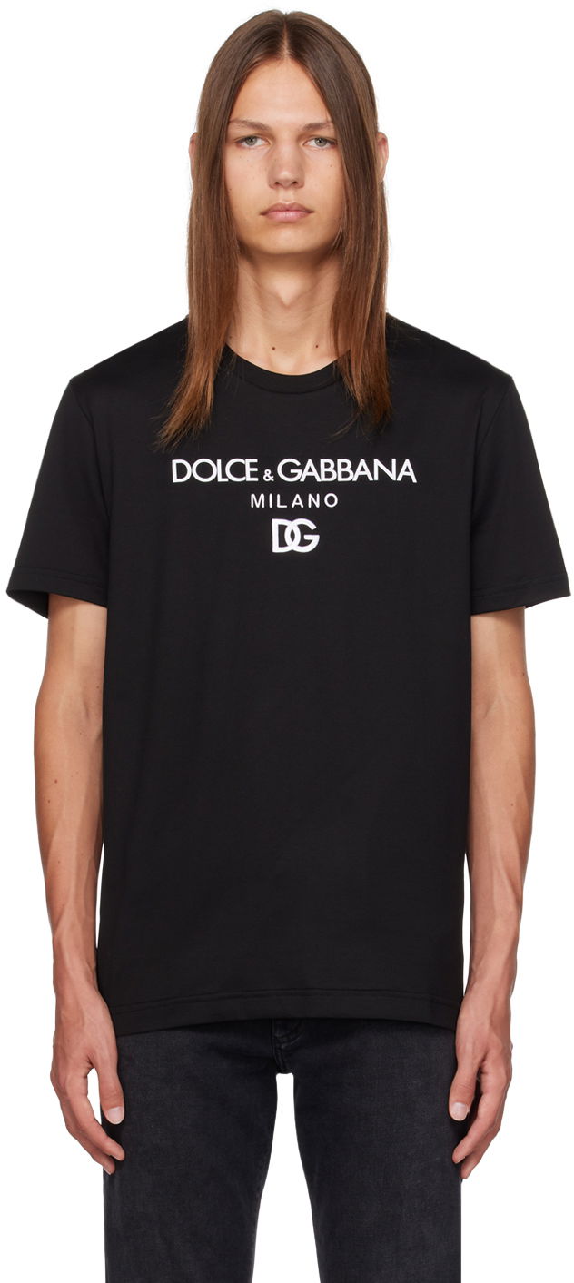 Majica Dolce & Gabbana Black 'D&G' T-Shirt Črna | G8PD7ZG7B9X, 0