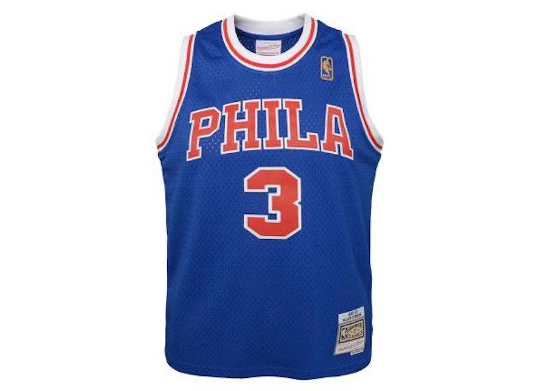 Dres Mitchell & Ness Mitchell & Ness Philadelphia 76Ers Allen Iverson 1996-97 Swingman Jersey Modra | 9N2B7BLT0-76RIA-Y96