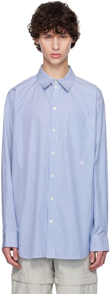 Srajce Helmut Lang Helmut Lang Oversized Striped Shirt Modra | O05HM599, 0