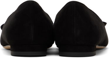 Oblačila Manolo Blahnik Manolo Blahnik Maysale Suede Ballerina Flats Črna | 322-2402, 1