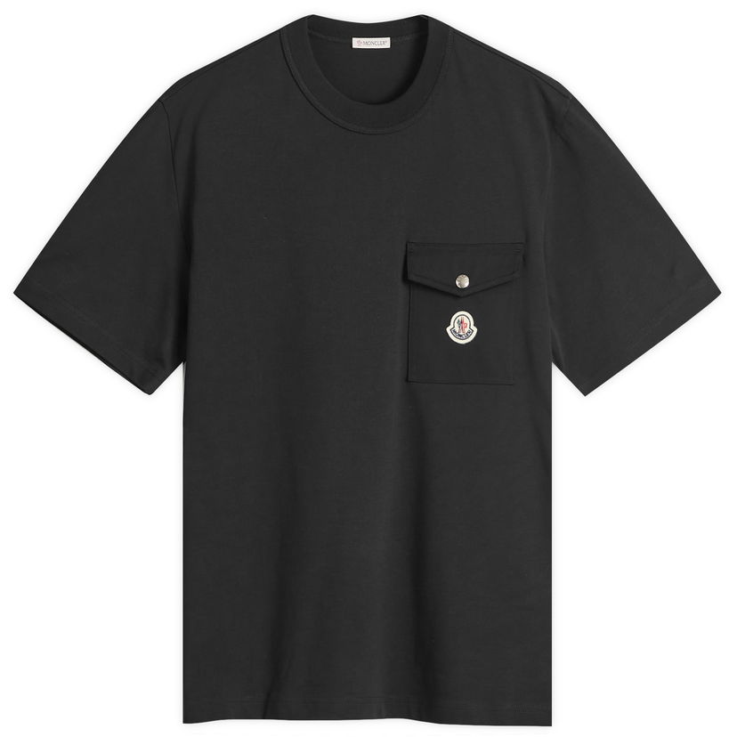 Majica Moncler Men's Heavy Cotton Pocket T-Shirt, Size Small, Moncler Črna | 8C000-32-89AVF-999