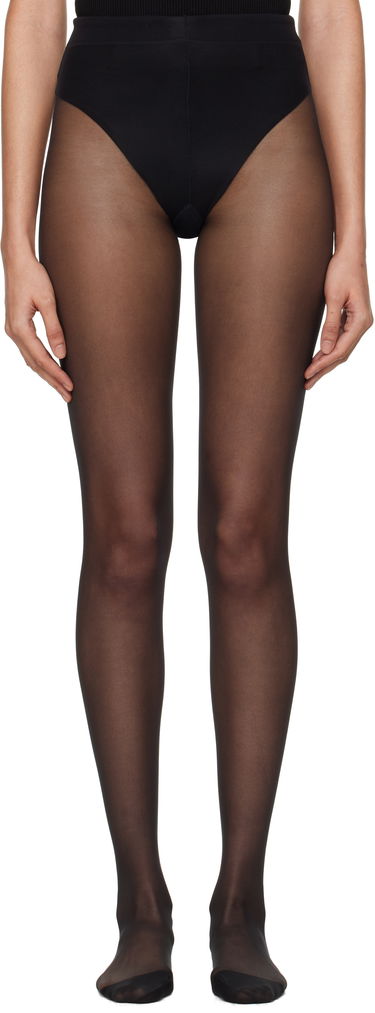 Nogavice Dolce & Gabbana Sheer Tights With Logo Črna | O4A33T ON02S, 0