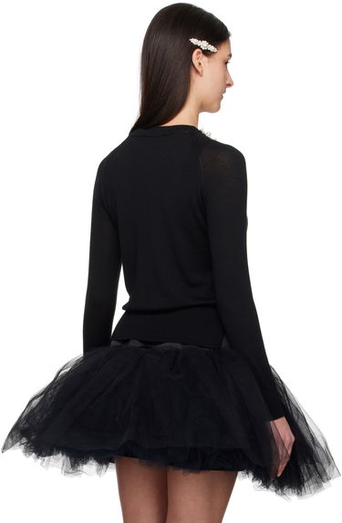 Pleteni pulover Simone Rocha Simone Rocha Classic Wool Pullover Črna | KMK22B 0647, 2