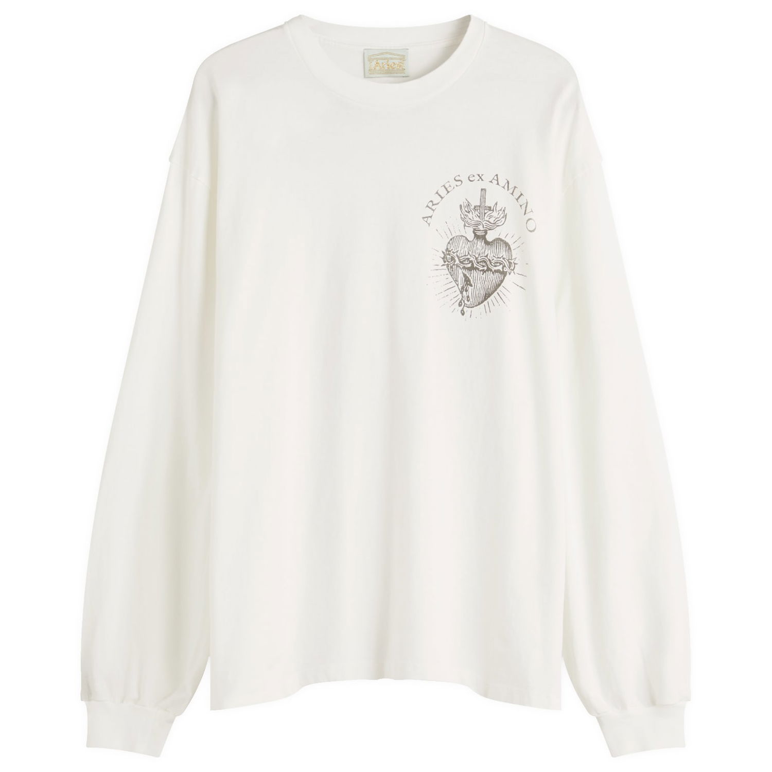 Majica Aries Aries Faded Ex Amino Long Sleeve T-Shirt, Size Large Bela | AR60024-OWT, 0
