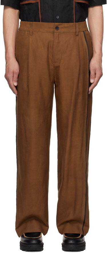 Hlače Feng Chen Wang Feng Chen Wang Silk Trousers Rjava | FENG19TR16, 0