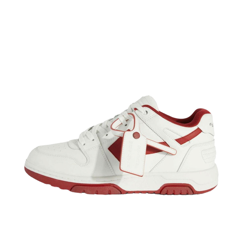 Superge in čevlji Off-White Out Of Office OOO Low Tops White Burgundy Bela | OMIA189F23LEA002-0129