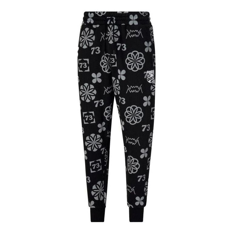 Hlače Puma Booster Clyde Print Pants Črna | 536494-01