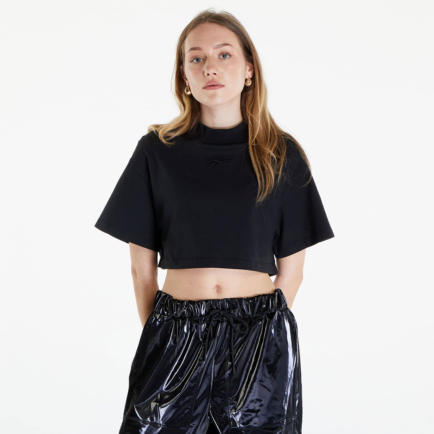 Krop-top Reebok Washed Cropped Tee Washed Black Črna | RWAA001C99JER0021000, 0