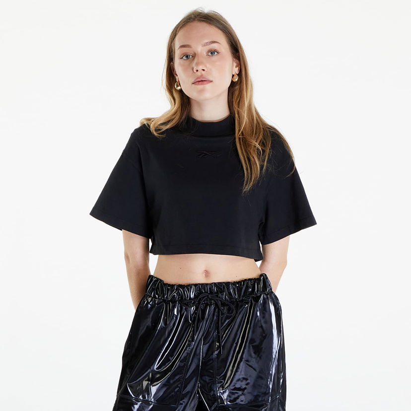 Krop-top Reebok Washed Cropped Tee Washed Black Črna | RWAA001C99JER0021000