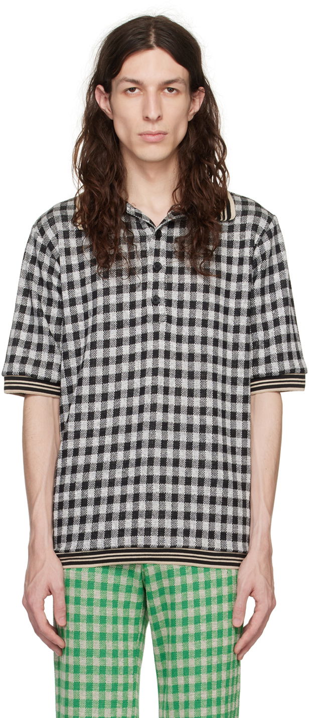 Polo majica Anna Sui Anna Sui Checked Polo Črna | M1023K20