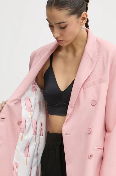 Jakna Fiorucci Fiorucci Double-Breasted Blazer Roza | W01FMBDO059WO01PN02, 6