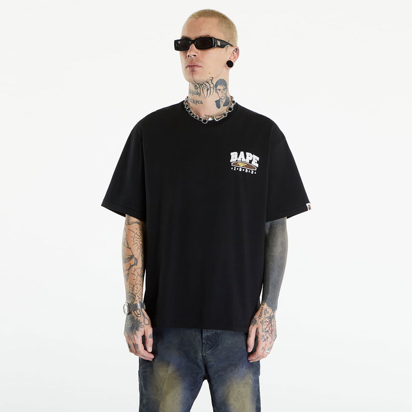 Majica BAPE A BATHING APE Hand Draw Bape Relaxed Fit Tee Black Črna | 001TEK301325M BLK