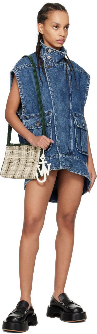 Torbica JW Anderson JW Anderson Checked Market Bag with Anchor Charm Bež | HB0720-FA0305, 3