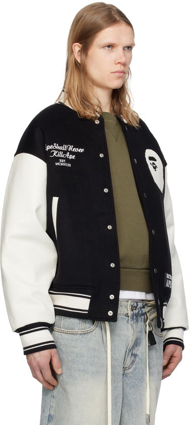 Bomber jakna BAPE A Bathing Ape Varsity Bomber Jacket Črna | 001HJK701301N, 1