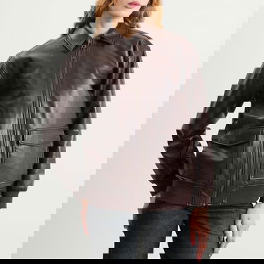 Bomber jakna Anine Bing Anine Bing Kelanie Leather Bomber Jacket Rjava | A-01-7185-BWN43, 5