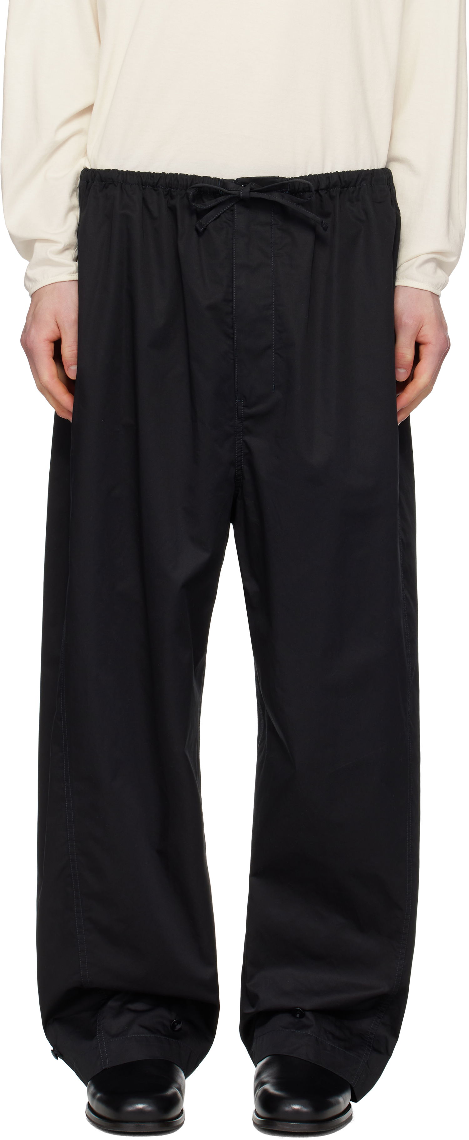 Trenirka LEMAIRE Lemaire Twisted Over Trousers Črna | PA1192 LF1207, 0