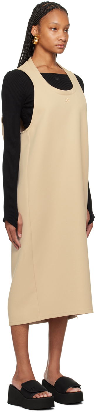 Obleke Courrèges Courrèges Holistic Midi Dress Bež | 124CRO367PL0007, 1
