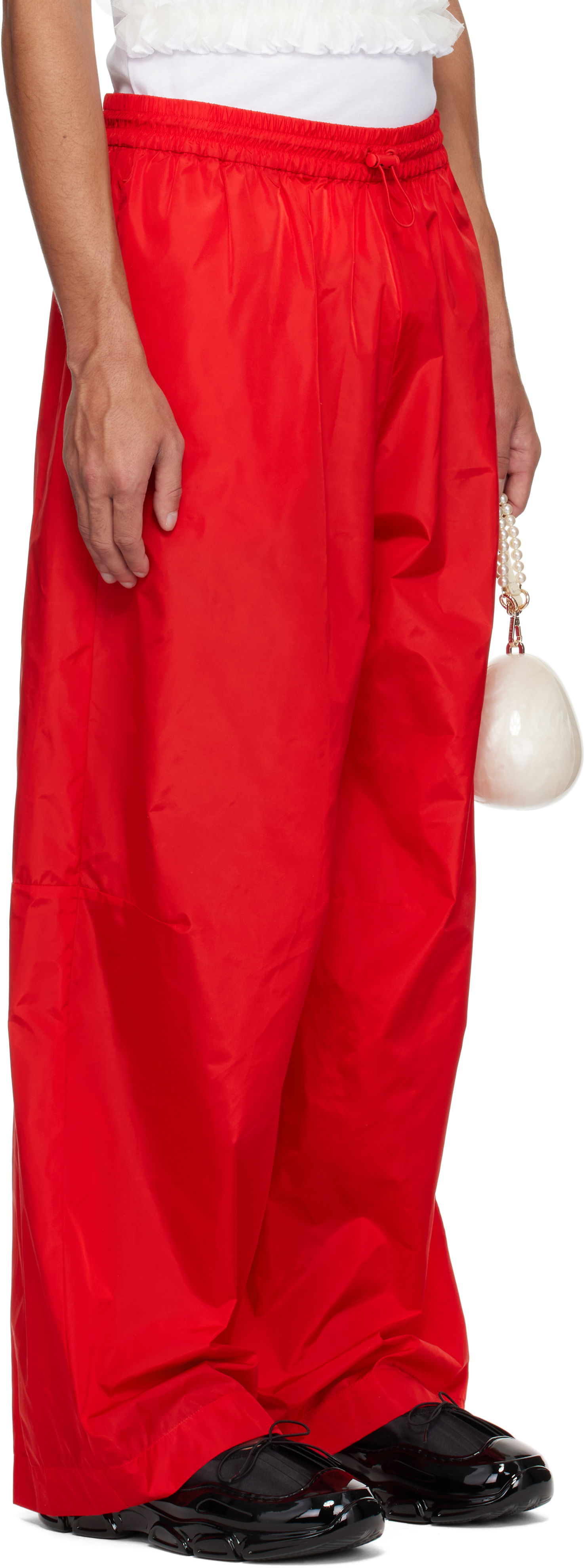 Trenirka Simone Rocha Simone Rocha Wide Leg Track Pants Rdeča | 4146D 1067, 1