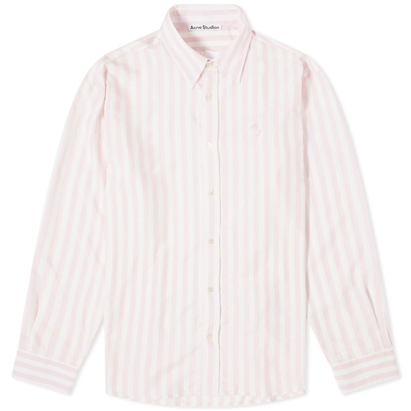 Srajce Acne Studios Sandrok Matt Stripe Shirt Roza | BB0584-ANG