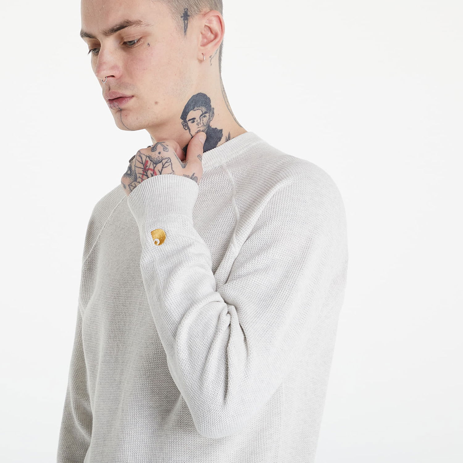 Pleteni pulover Carhartt WIP WIP Chase Sweater Bela | I028581.00JXX, 0