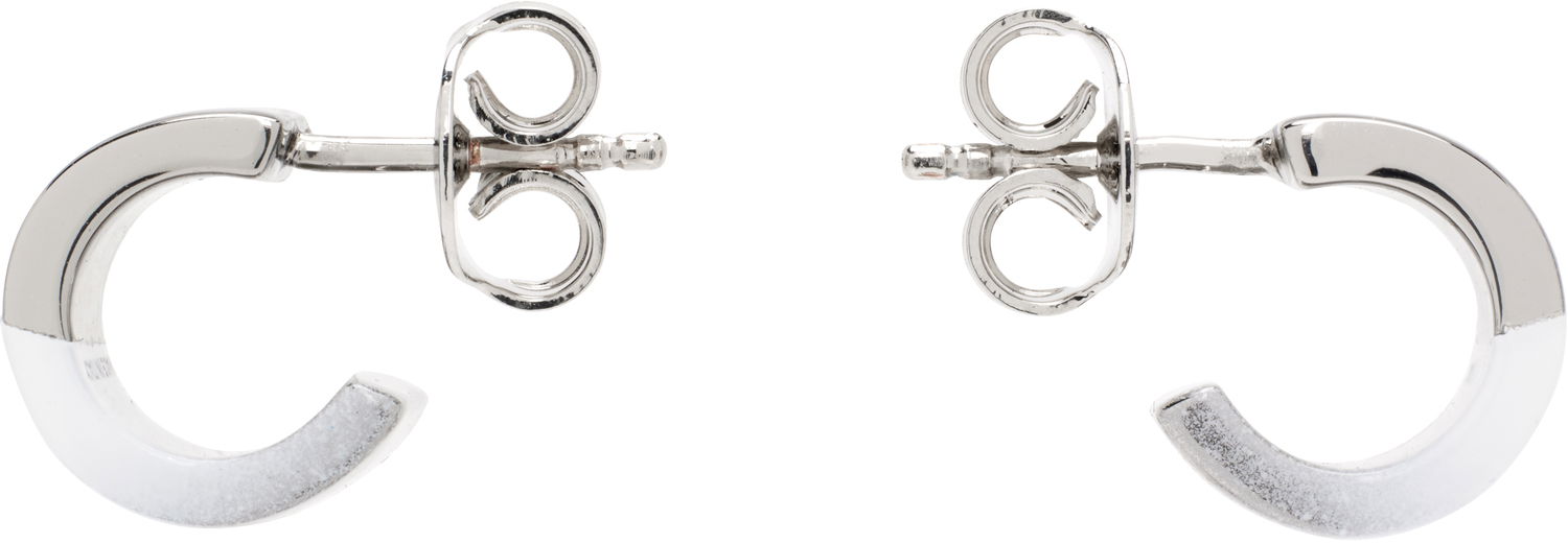 Uhani Maison Margiela MM6 Maison Margiela Minimal Hoop Earrings Bela | SM7VG0090 P8339, 0