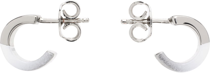 Uhani Maison Margiela MM6 Maison Margiela Minimal Hoop Earrings Bela | SM7VG0090 P8339