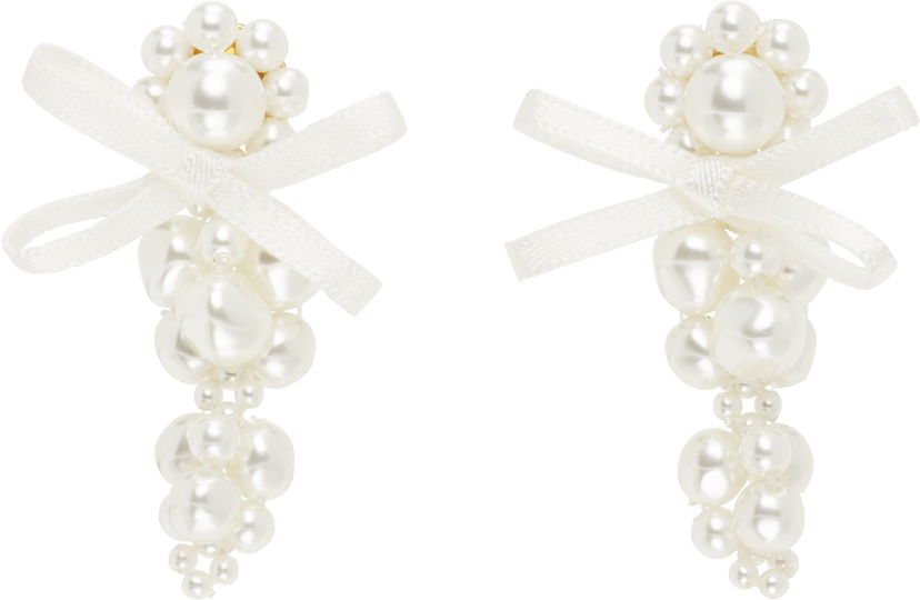Uhani Simone Rocha Simone Rocha Petite Bow Cluster Earrings Bela | ERG545 0904