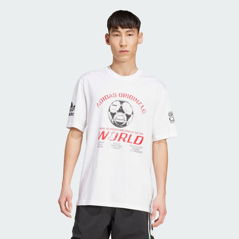 Majica adidas Performance From Herzogenaurach To The World Graphic Tee Bela | JX3065