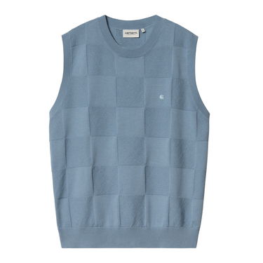 Pleteni pulover Carhartt WIP Checkered Knit Vest Modra | I034544_6, 0