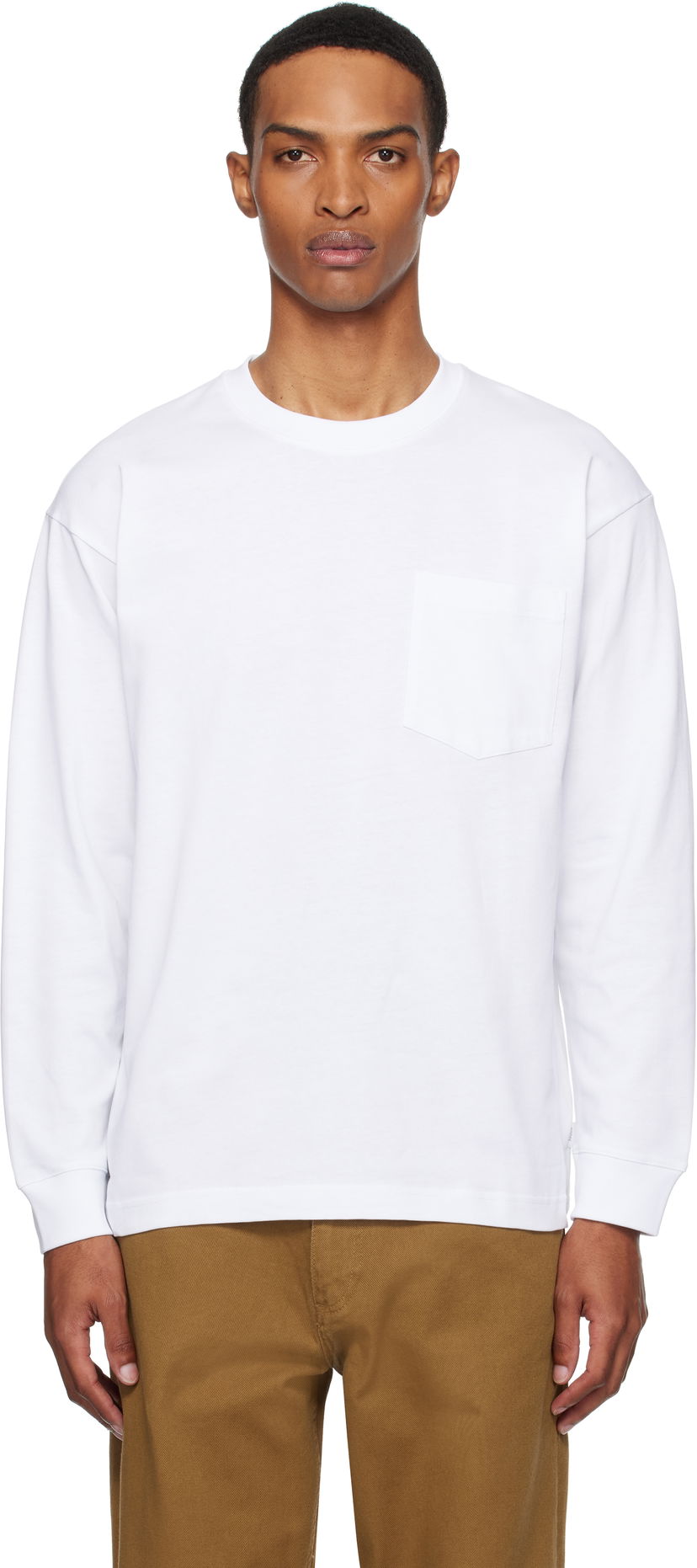 Majica NORSE PROJECTS Norse Standard Heavy Loose Long Sleeve T-Shirt Bela | N10-0213