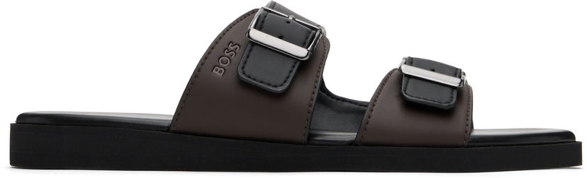 Superge in čevlji BOSS BOSS Pin-Buckle Sandals Rjava | 50541765