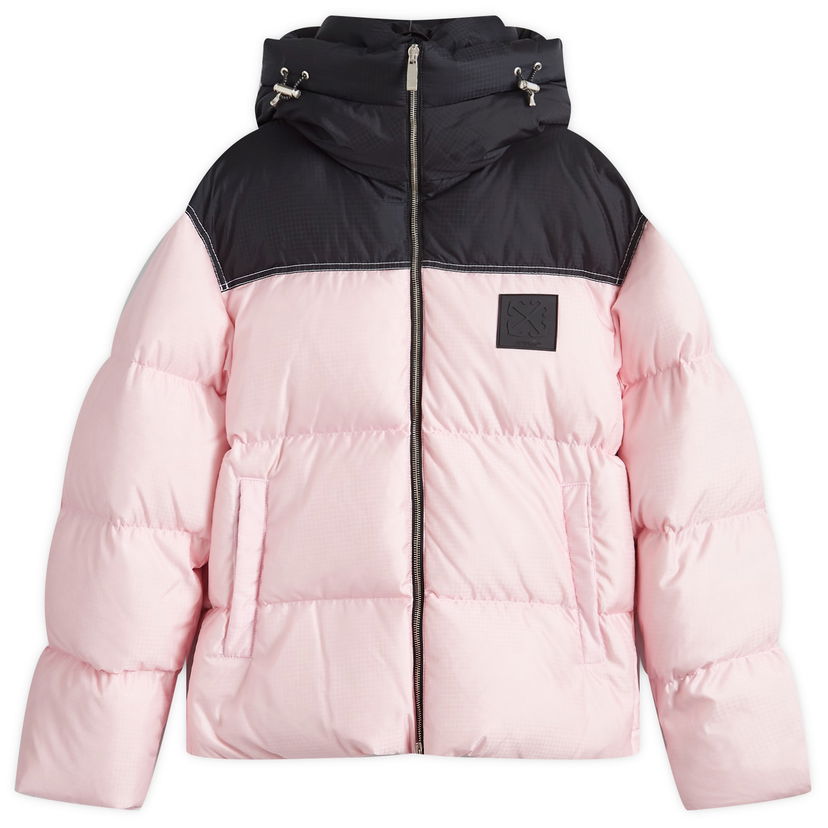 Puhovka Off-White Patch Rip Down Puffer Jacket Roza | OWEJ005F24FAB0023010