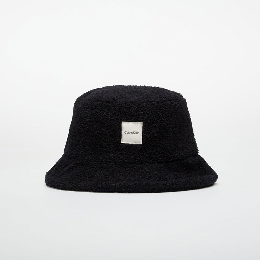 Klobuk CALVIN KLEIN Boucle Patch Bucket Hat Črna | LV04F5055G UB1
