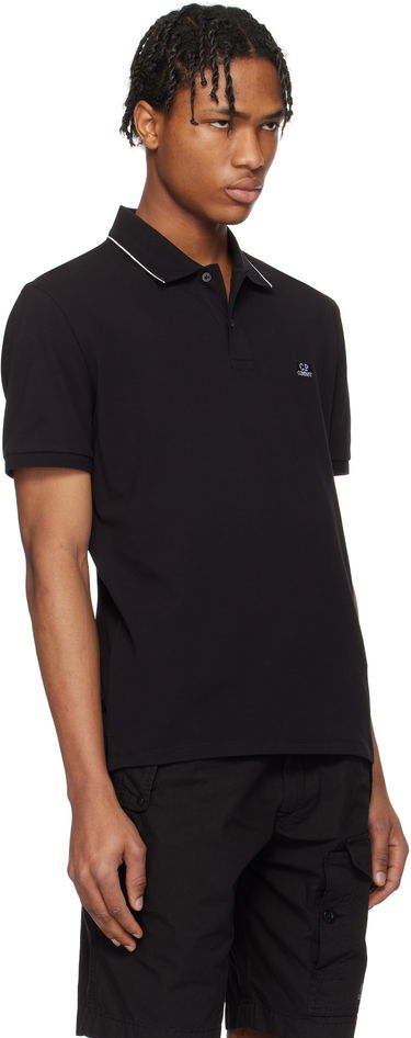 Polo majica C.P. Company C.P. Company Stretch Piquet Two-Button Polo Črna | 18CMPL097A005263W, 1