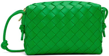 Torba za čez ramo Bottega Veneta Mini Loop Camera Bag Zelena | 723547 V1G11, 0