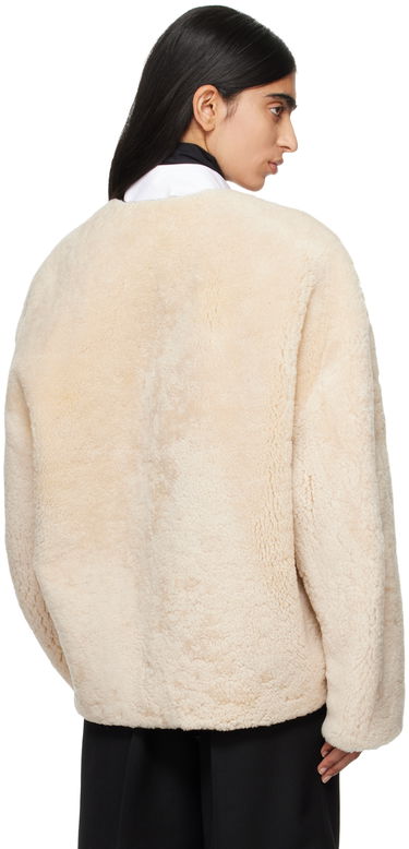 Plašči TOTEME TOTEME Women's Teddy Clasp Shearling Jacket Bež | 214-120-604, 2