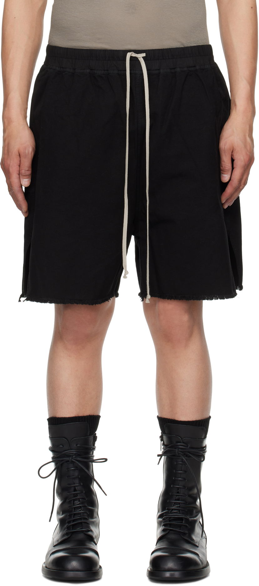 Kratke hlače Rick Owens DRKSHDW Hollywood Long Boxers Shorts Črna | DU01E3383 CVS