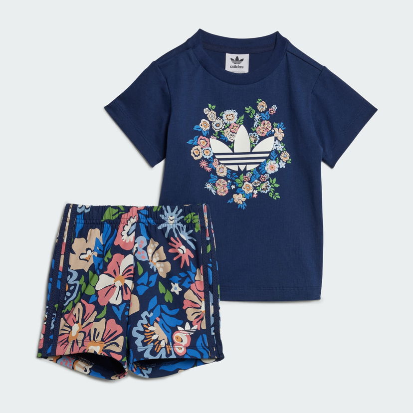 Trenirka adidas Originals adidas Originals x Liberty London Shorts and Tee Set Mornarica | JC8012