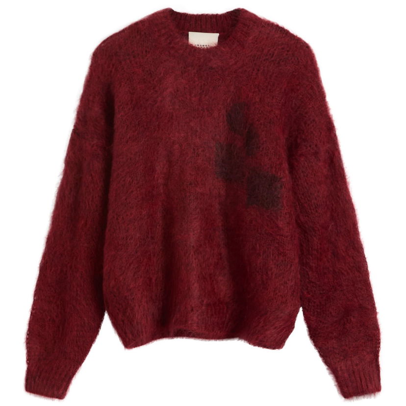 Pleteni pulover ISABEL MARANT Isabel Marant Mirella Fluffy Logo Knit, Size X-Small Bordo | 25HPU0803FA-C4L05I-70DD