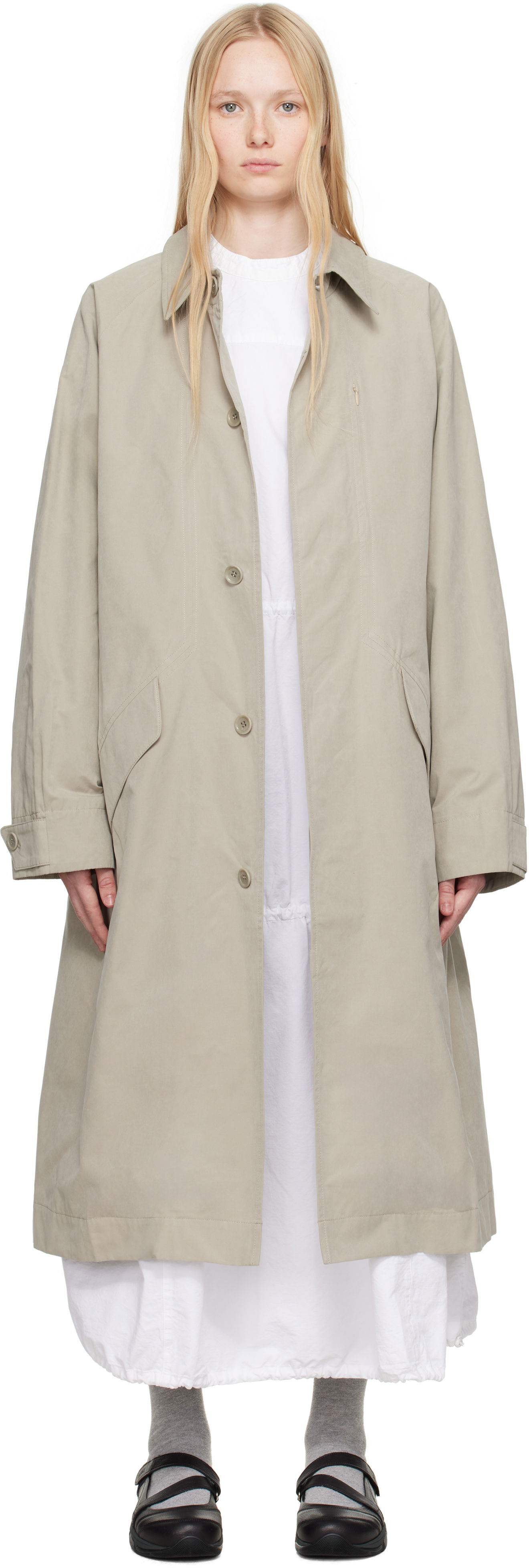 Trenčkot YMC YMC Tyrell Trench Coat Bež | Q0YAA, 0