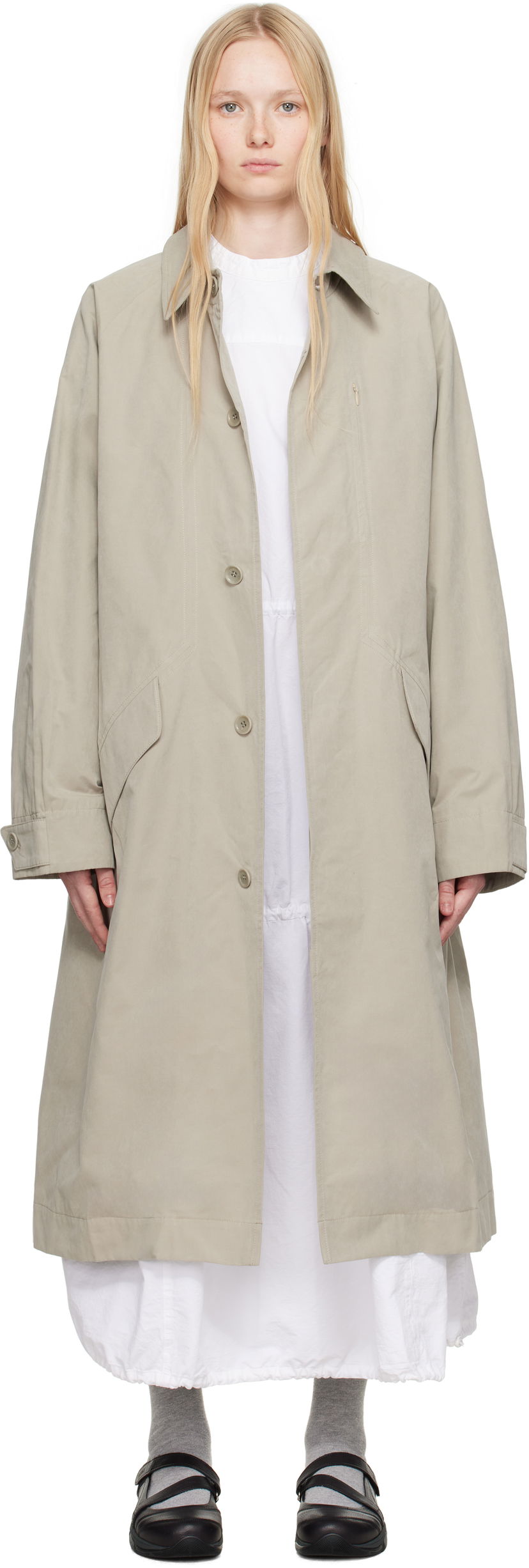Trenčkot YMC YMC Tyrell Trench Coat Bež | Q0YAA