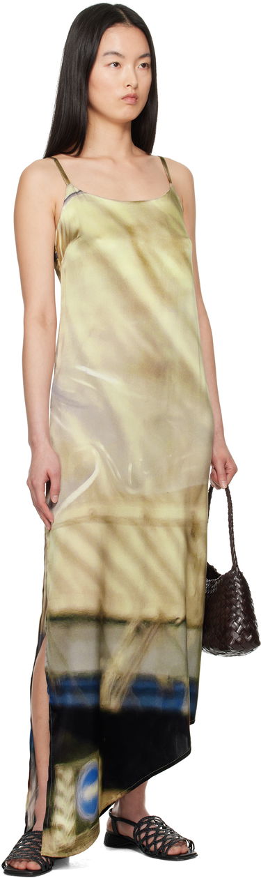 Obleke Serapis Serapis Draped Tarp Silk Maxi Dress Večbarvna | SS25_SD_3, 3