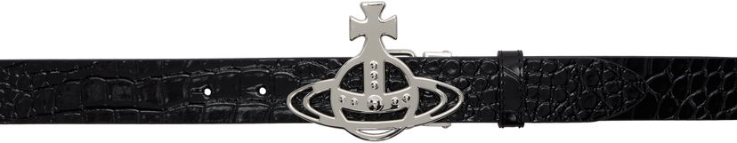 Pasovi Vivienne Westwood Vivienne Westwood Line Orb Buckle Belt Črna | 82010071U-L0098-