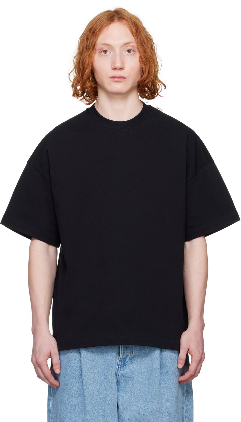 Majica Jil Sander Jil Sander Logo Flag Shoulder T-Shirt Črna | J22GC0195_J20244
