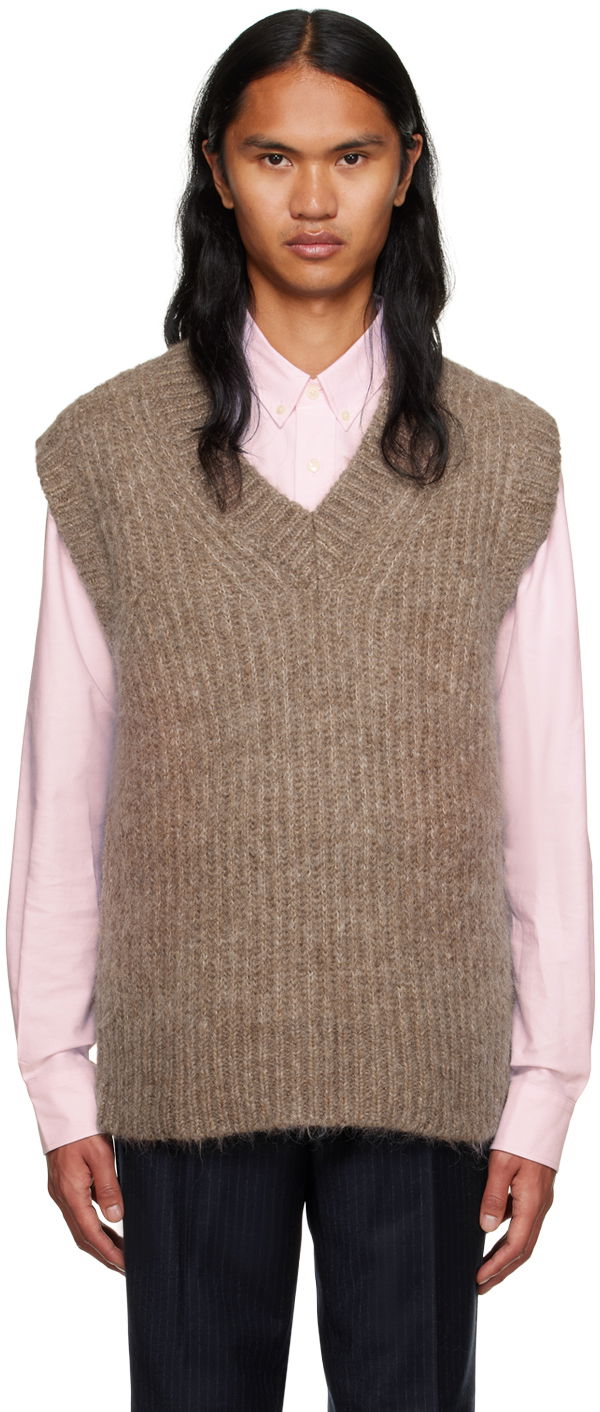Pleteni pulover AMI Chunky Vest Bež | UKS713.KN0029, 0