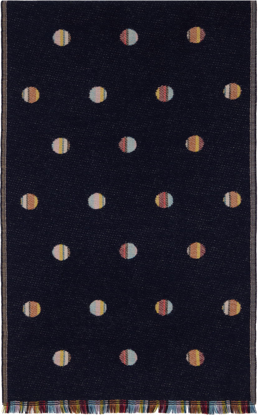 Šala Paul Smith Paul Smith Signature Stripe Polka Dot Scarf Mornarica | M1A-150P-P347-92