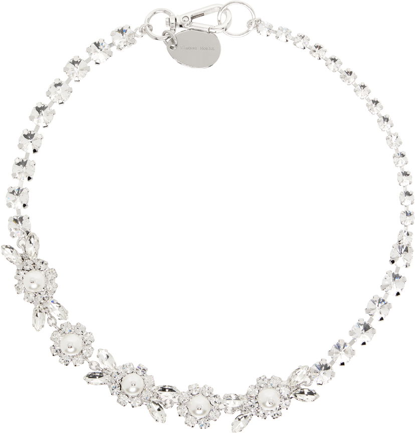 Ogrlica Simone Rocha Simone Rocha Pearl & Crystal Daisy Floret Necklace Kovinski | NKS84 0906