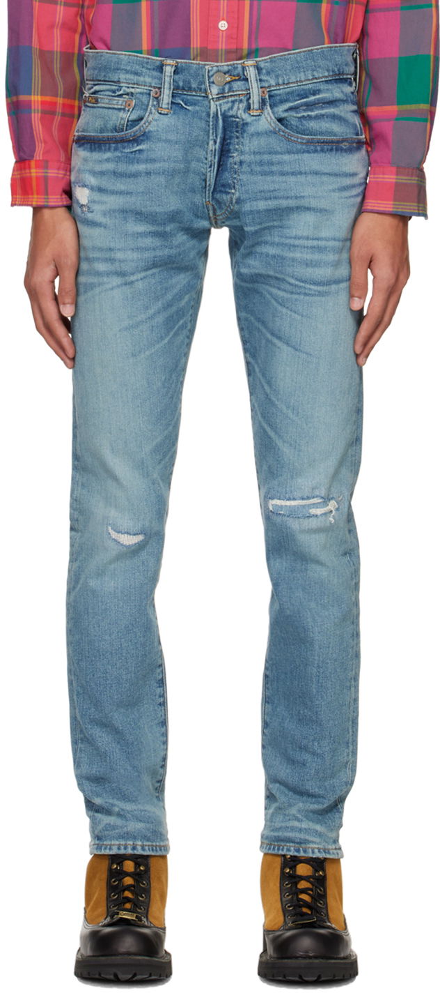 Kavbojke Polo by Ralph Lauren Polo Ralph Lauren Varick Slim Fit Jeans Modra | 710830888001
