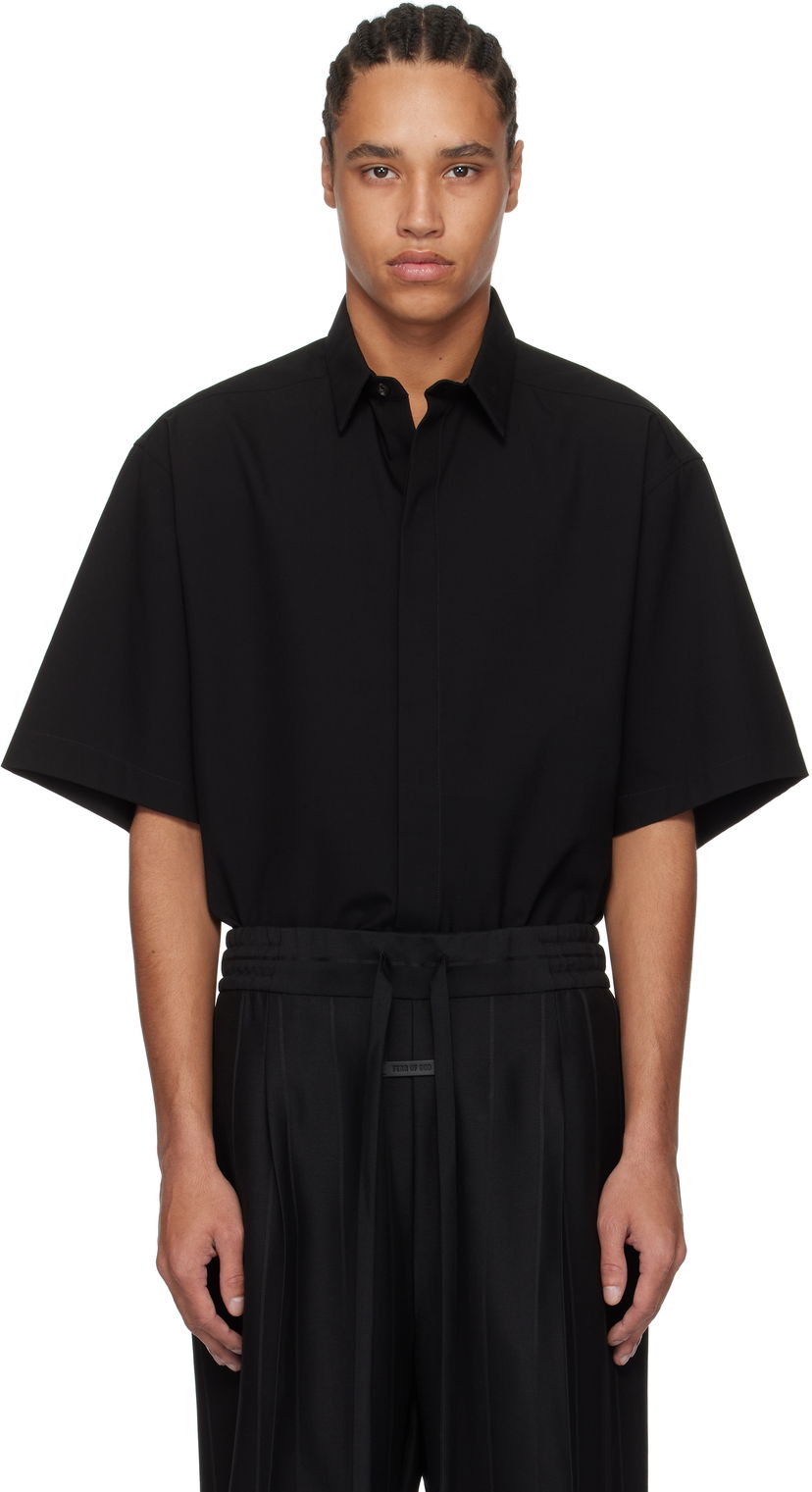 Srajce Fear of God Fear of God Oxford Short Sleeve Shirt Črna | FGE250-518OXF