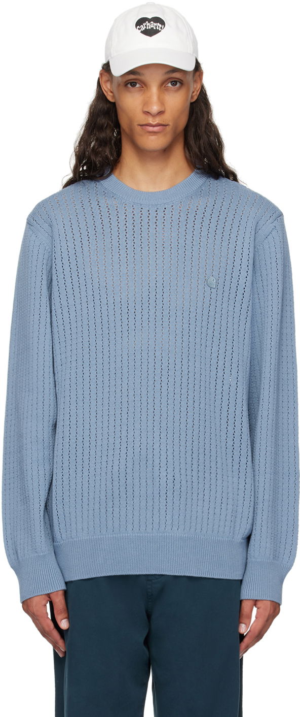 Pleteni pulover Carhartt WIP Caleb Knit Sweater Modra | I033714, 0